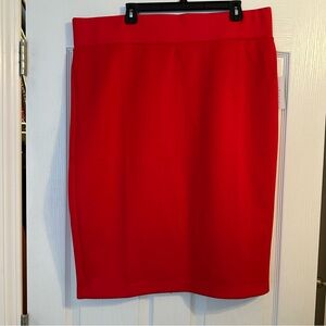 Eloquii Vibrant Red Pencil Skirt